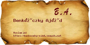 Benkóczky Ajád névjegykártya